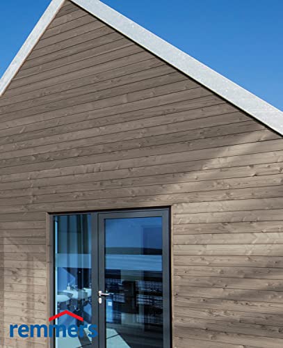 Remmers HK-Lasur 3in1 Grey-Protect graphitgrau, 2,5 Liter, Holzlasur aussen, 3n1: Imprägnierung, Grundierung & Lasur, Holzschutz vor Feuchtigkeit & UV-Strahlung