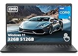 Dell Inspiron - Computer portatile touchscreen 15 per affari e studenti, display FHD 120Hz da 15,6", Intel Core i5-1334U, RAM DDR4 da 32 GB, SSD da 512 GB, USB-C, HDMI, lettore di schede SD, Wi-Fi 6
