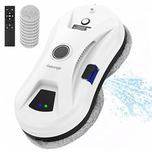 Fensterputzroboter, Elektrischer Fensterputzer 5600Pa 3-Modi mit Intelligenter Kanten-Erkennung, Fernbedienung, Automatische Wasserstrahl Fensterreiniger Roboter für Außenfenster und Innen