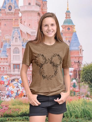 Image of Magic Kingdom Castle Shirt Holiday Short Sleeve Boho Clothes for Women