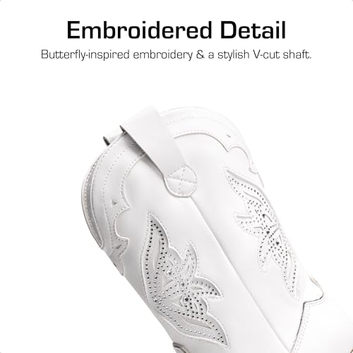 DREAM PAIRS Girls Cowgirl Cowboy Boots Western Fashion Mid Calf Boots2