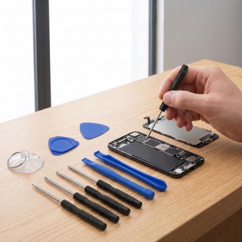 Image of Spudger Pry Tool Kit 9 Piece Opening Tool, Plastic & Metal Spudger Tool Kit, Ultimate Prying & Open Tool for iPhone, Laptop, iPad, Cell Phone, MacBook, Tablet, Computer, Electronics Repair