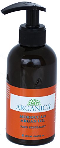 All Natural Moroccan Argan Oil Facial Exfoliant (8.45 fl oz) - 100% Pure Argan Oil Face Exfoliant For Clean, Radiant Glowing Skin - Face Exfoliant For All Skin Types - Paraben and Alcohol Free