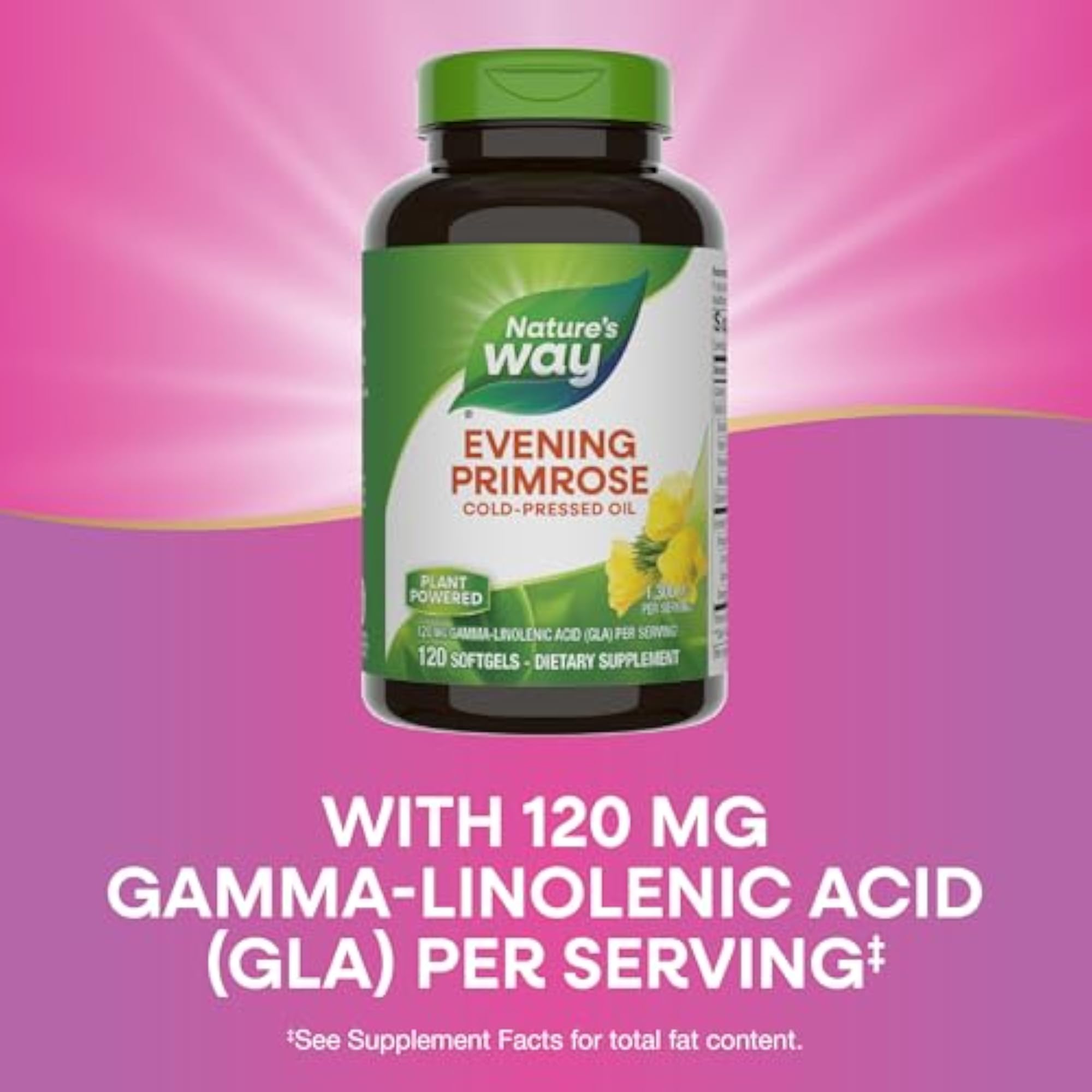 Evening Primrose Cold Pressed 1300mg, 120 Softgels