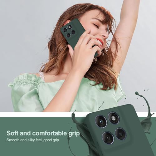 Image of DIZORO Microfiber Candy Case for Motorola G86 Power 5G Smooth Touch Cushion Liquid Soft Silicone Gel Rubber Phone Cases Non-Slip Full Body Protective Shockproof Back Cover -Lavender Olive