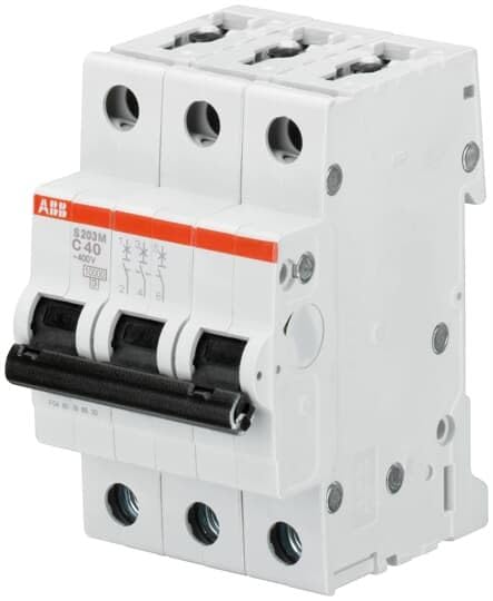 Abb-entrelec s200m-d - Interruptor magnetotermico s203m-d 1,6a tripolar 3 módulos