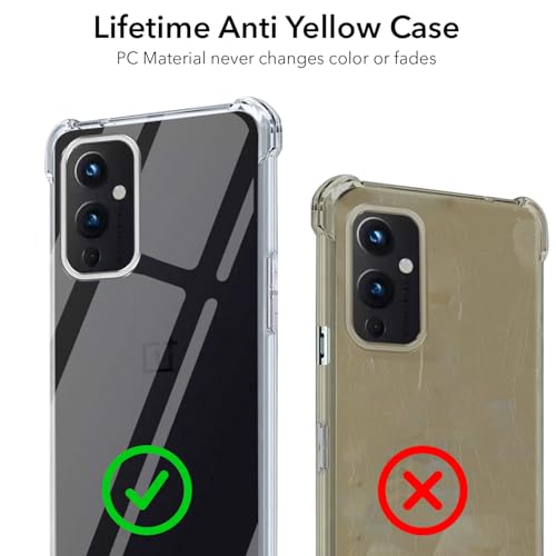 Image of Jkobi Back Cover for OnePlus 9 (Shockproof Crystal Clear Anti Yellow Case | Drop & Camera Protection | Hard Polycarbonate)