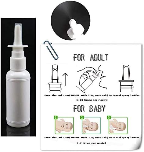 Miniatura 6 de Neti Pot - Botella de lavado nasal con enjuague nasal, limpiador de alergias, riego a presión, neti-Pot con atomizador nasal para adultos y niños,