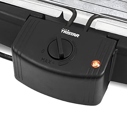Tristar BQ-2824 Elektrischer Tischgrill, regulierbares Thermostat, 2000 W, rauchfreies Grillen, Schwarz – Bild 6