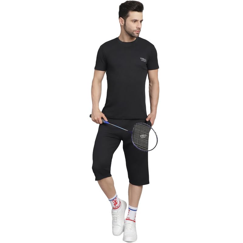 Image of Mack Jonney Solid Regular Fit Polyster Lycra Capri for Men-P