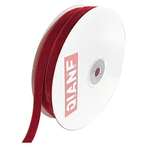 QIANF 3/8 Inch Red Velvet Ribbon Cover