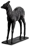Matériau: bronze Casa Padrino Sculpture décorative de Luxe cerf 25,5 x 9 x H. 32 cm - Sculpture décorative en Bronze - Figure décorative en Bronze - Décoration de Bureau - Qualité de Luxe