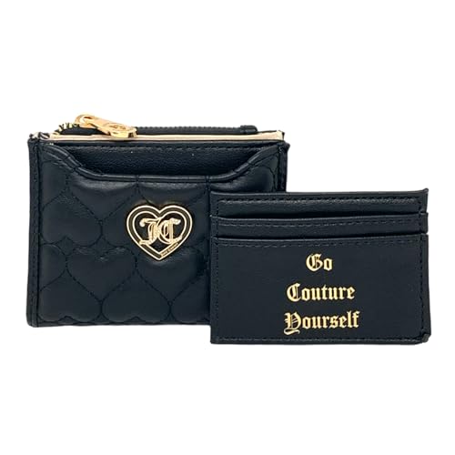 Juicy Couture Bifold Wallet with Pullout Card Holder (Liquorice), 13JCCENJC