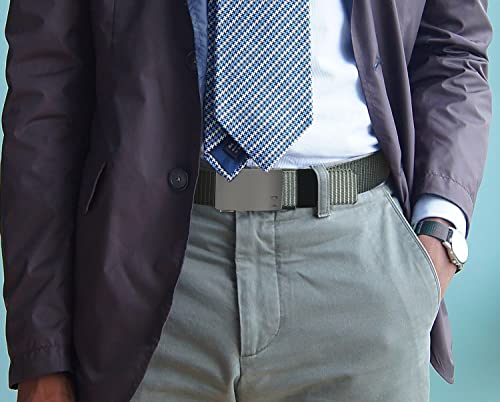 Yoetey Reversible Belt For Men | Nylon Ratchet Belt 1 3/8" For Casual Golf Pants | Not Need Pull Easy Change Other Side #TOP5