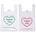 LazyMe Thank You T Shirt Bags Plastic Grocery Bags White Sturdy Handled Merchandise Bags,Standard Supermarket Size, 12 x 20 inch (100 pcs)