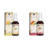 Garden of Life Organic Vegan Vitamin D3 1000 IU Liquid Spray with Omega Oils and Organic Vitamin C Spray for Immune Support, 60mg - 2 fl oz Bottles