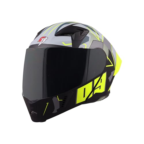 Image of Steelbird SBA-20 09 ISI Certified Flip-Up Graphic Helmet for Men and Women with Inner Chrome Sun Shield