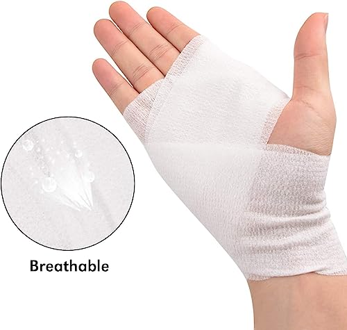 Image of A-Tape Breathable Self Adhesive Cohesive Bandage for Humans & Pets (Dogs, Cats, Birds) -Sports, Wrap, Athletic, Non Woven First Aid Medical, Wrist, Swelling (10 cm X 4.5 mtr) (Pack Of 6, White)