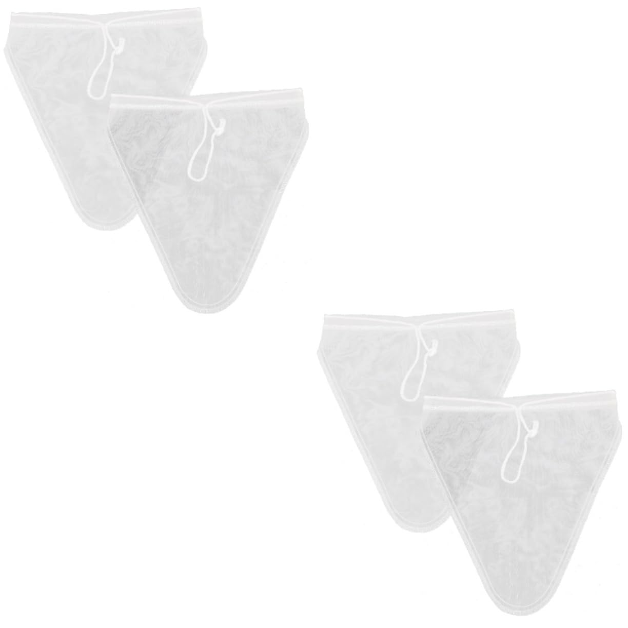 OUNONA 2sets Nylon Mesh Strainer Bag for Soybean Milk and Juice Filter Pouches and Easy to Use for Brewing Coconut Nuts and Homemade Drinks 2pcs*2