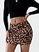 EXLURA Women's Leopard Print Mini Skirt High Waist Sexy Cheetah Skirts Trendy Pencil Bodycon Short Skirts Concert Outfit 2025