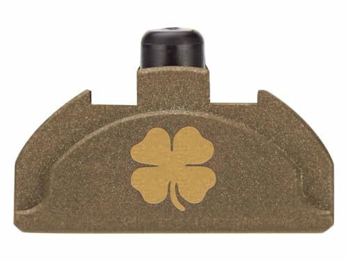 NDZ Performance Grip Plug for Glock Gen 4-5 with Backstrap – Heavyweight Brass – Fits G17 G19 G22 G23 G31 G34 G45 G47 – Cerakote Burnt Bronze Finish, 4 Leaf Clover – Made in USA