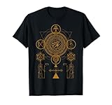 Sacred Geometry Egyptian God Anubis Eye Of Horus Art T-Shirt