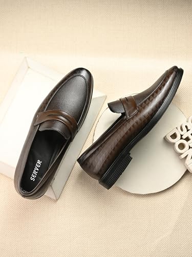 Image of Server Slip-On Mens' Formal Shoe | Pull On Stylish Non-Lace Design | Premium Craftsmanship & Durable Build | Soft Cushioned Insole for Comfort | Perfect for Party Office & Formal Wear
