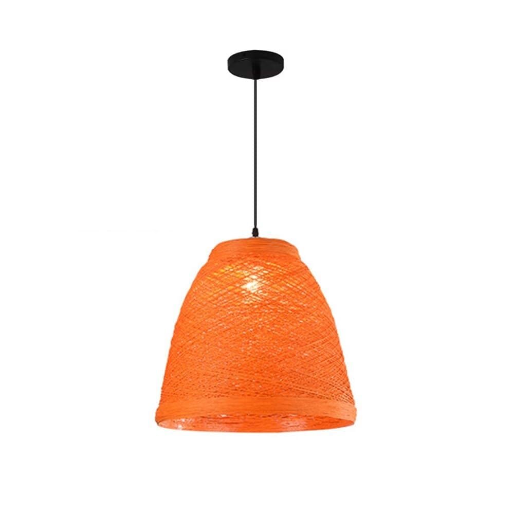 Suspension en bambou tissé main, luminaire d'exception pour îlot de cuisine style japonais