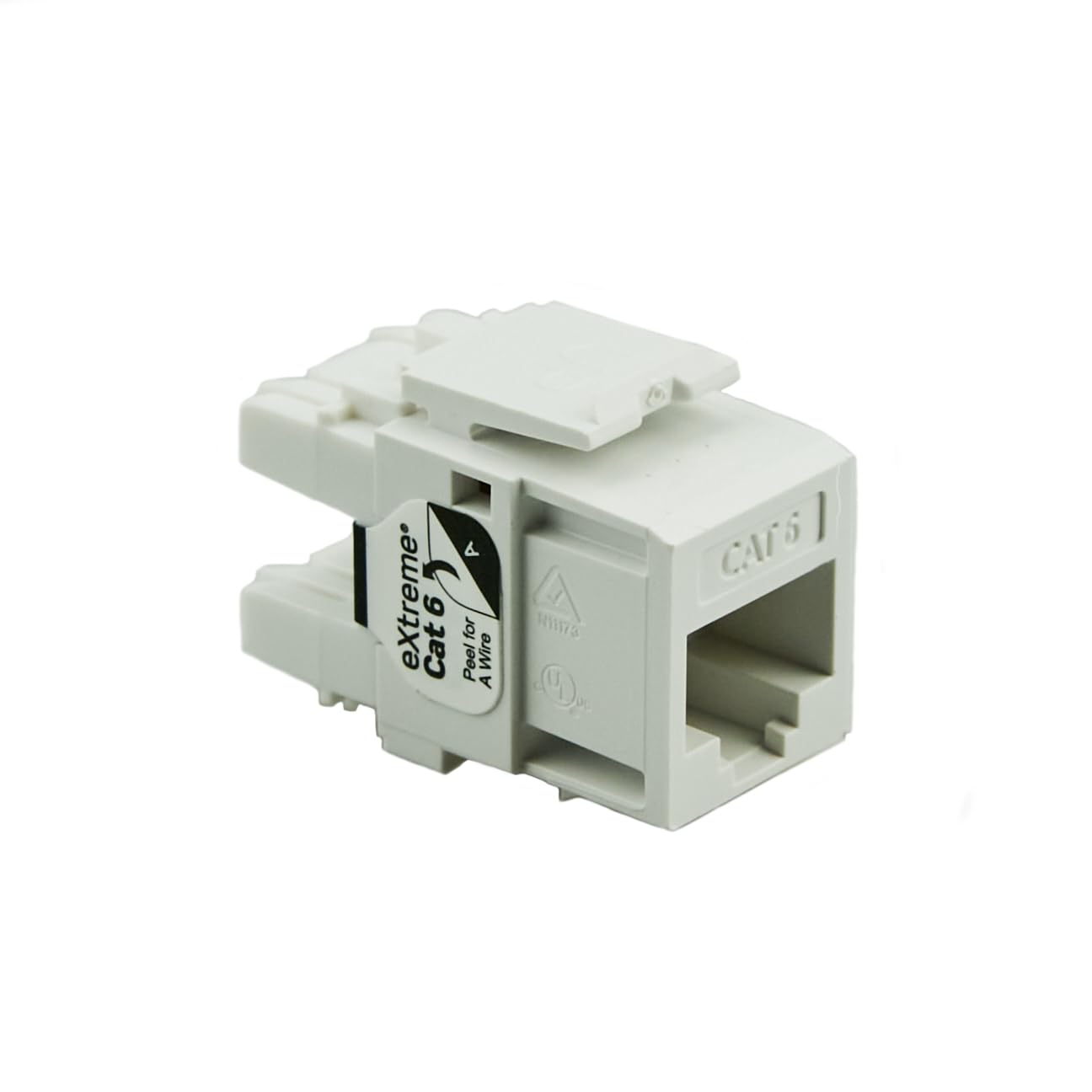 ITSPWRBundle Containing Leviton 61110-OW6, Extreme CAT 6, White QuickPort Jack Connector, 10 Individually Pack Wire Stripper 5-Pack