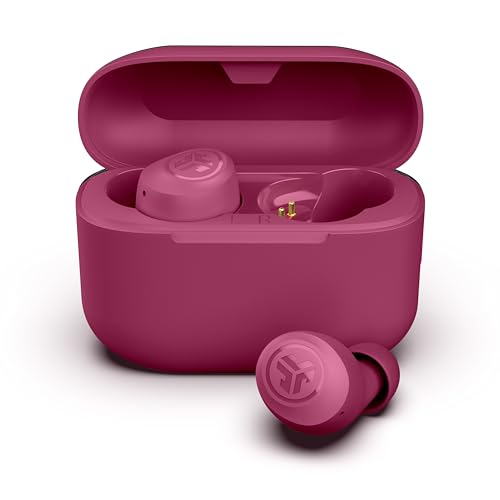 JLab Go Air Pop+ True Wireless Earbuds, In Ear Headphones, Bluetooth Earphones, 35H Playtime Ear Buds, Bluetooth Earbuds with Microphone, USB-C Charging Case, Dual Connect, EQ3 Sound, Dark Pink