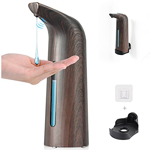 Automatic Soap Dispenser, Genteen Touchless Soap Dispenser with Clear Window 400ML Auto Sensor Soap Dispenser Liquid Hands Free Dish Wall Mounted Soap Dispenser for Bathroom Kitchen Hotel