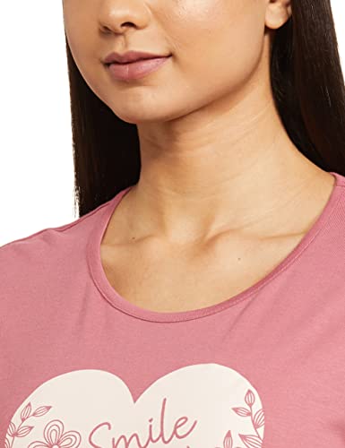 Image of Max Women's Cotton Printed Lounge T-Shirt with Capris