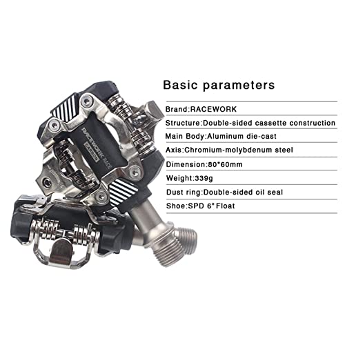 Heroneo Mountain Bike Pedals, Mtb Pedals, Non-Slip Dual Sided Lightweight Aluminum Alloy, Self-Locking Cycling Bike Platform Pedals For Bmx Mtb 9/16" (Black) #TOP4