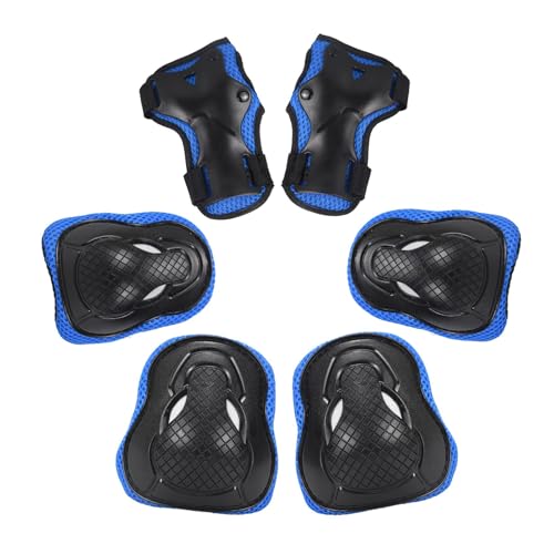 Shurhome Juego de equipo de protección para patines de ruedas para niños, almohadilla ajustable para el codo, protector de manos para niños y niñas, monopatín, almohadilla transpirable