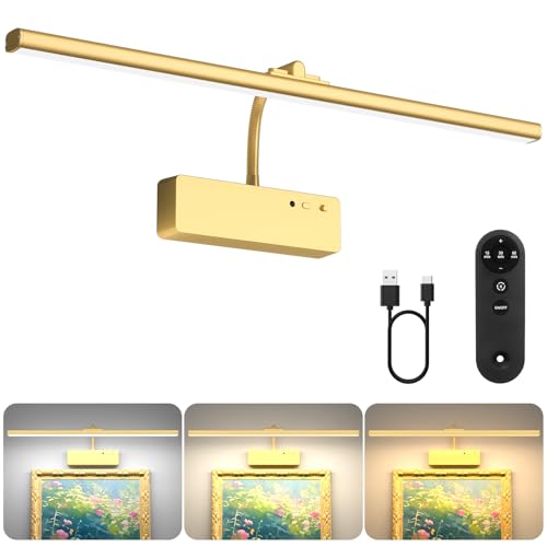 Lightbiz LED Bildbeleuchtung Kabellos, Akku Wandleuchte Innen mit...