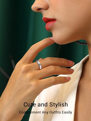 PROSILVER 925 Sterling Silver Adjustable Open Ring for Women, Solid Sterling Silver Stackable Ring, knuckle Finger Ring, Pinky Ring, Come with Box2