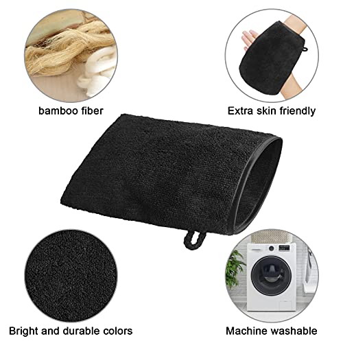 PHOGARY Microfiber Body Wash and Face Mittens #TOP30