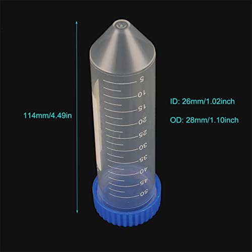 Beaimuxi M001 Conical Centrifuge Tubes 50Ml, 50 Pcs Sterile Plastic Tubes With Screw Caps, Plastic Graduated And Write Marks Lab Test Container thumb #1