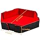 SIQUK Magnetisches Würfeltablett Hexagon Würfelbrett Faltbar Würfel Würfelbretter Sechseck Würfelteller Dice Tray, Rot