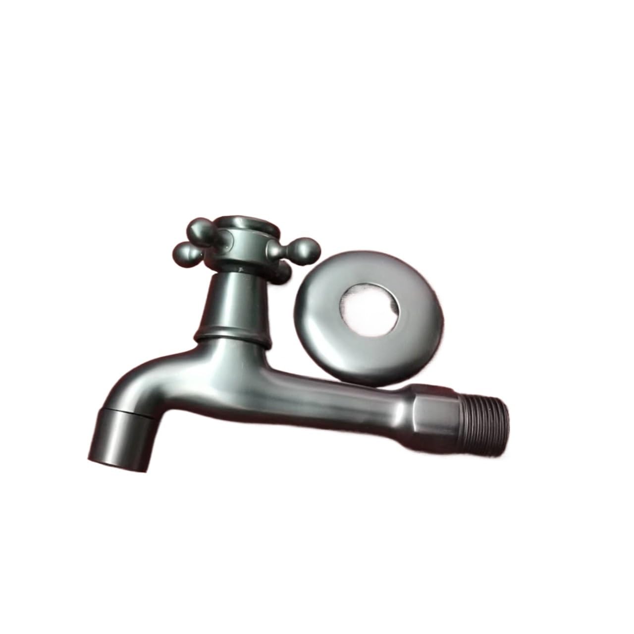 Grifo de lavadora G1/2 en latón negro para patio y terraza
