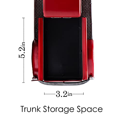 Soffee Design 12'' Iron Classic Red Truck Pick-Up Model Collectible Vehicle Decoration, Collectible Figurine Home Décor Desktop Car Accessory Christmas Decor Mini Car Display Wine Holder #TOP4