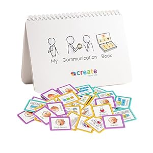 Communicatieboek voor school met 34 verwijderbare borstspiekaarten – visuele symbolen – voor autisme, adhd, spraak en taalvertraging ter ondersteuning van de overgang – visueel tijdschema – nu en
