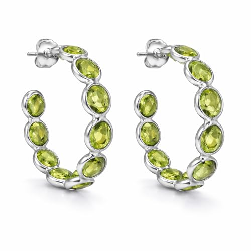 Créoles Femme Péridot, le cadeau idéal avec cette boucle d'oreille artisanale unique