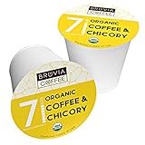 Organic Coffee & Chicory Pods for Keurig - Half Caff Coffee with Chicory for K Cup Brewer - Compatib