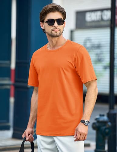 TACVASEN Mens Cotton T Shirt Casual Summer Tshirt Crew-Neck Short Sleeve Soft Tee Classic Basic T-Shirt3