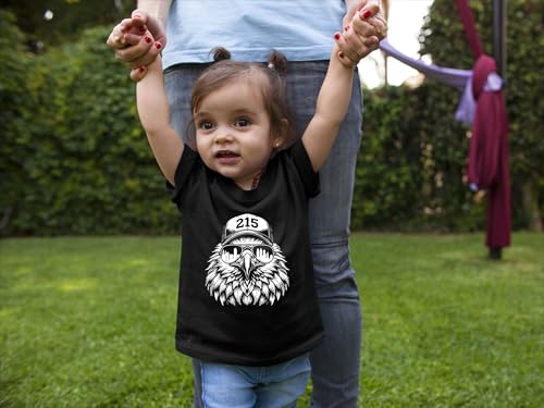 Go All Out Eagle Wearing 215 Hat and Sunglasses Mens Toddler Women Youth T-Shirt3