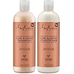 SheaMoisture Coconut & Hibiscus Curl & Shine Shampoo & Conditioner for Bouncy Curls, Frizz Control, 16 Oz Ea