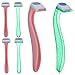 SAFIGLE 6 pezzi Rasoio Donna per Corpo e Intimo Lame Sicure e Protette Trimmer Preciso per Ascelle Gambe Braccia Design Portatile per Viaggi e Uso Quotidiano Colore Casuale Colore Casuale immagine