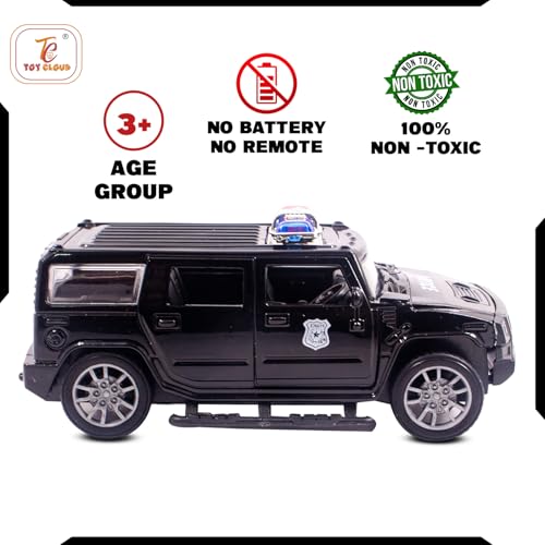 Image of Toy Cloud Hummer Police Car 1:32 Scale Die-Cast Metal Toy with Opening Doors and Pull Back Action Realistic Toy Car