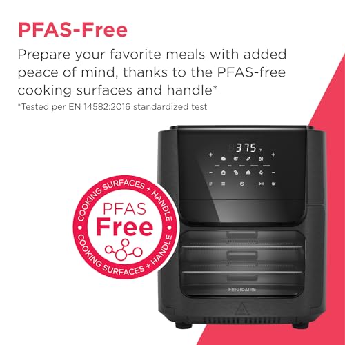 Frigidaire 5-in-1 Air Fryer Combo Oven with Viewing Window, Large 12.6 QT Capacity, Digital Display, 5 Cooking Modes, 7 Recipe Presets, Automatic Shake Reminder, PFAS-Free Cooking Surfaces, Black - image 8